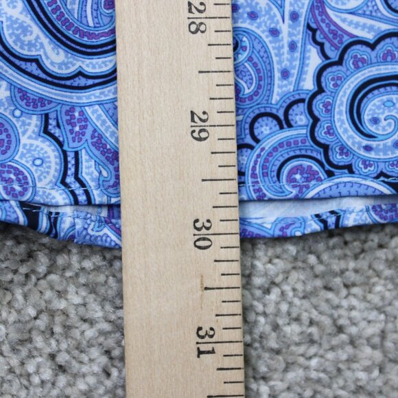 Construct Flip Cuff Shirt Mens Medium 15-15 1/2 Blue Floral 4 Way Stretch L/S - Picture 12 of 13